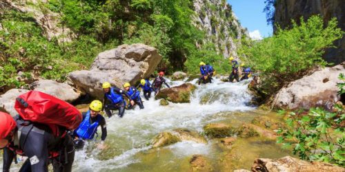 advanced canyoning-Cetina-rivier-Zadvarje-bij-Omiš-Kroatië1